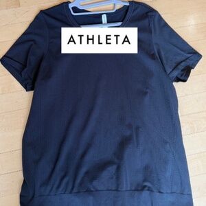Athleta navy yoga top, L, CB2556